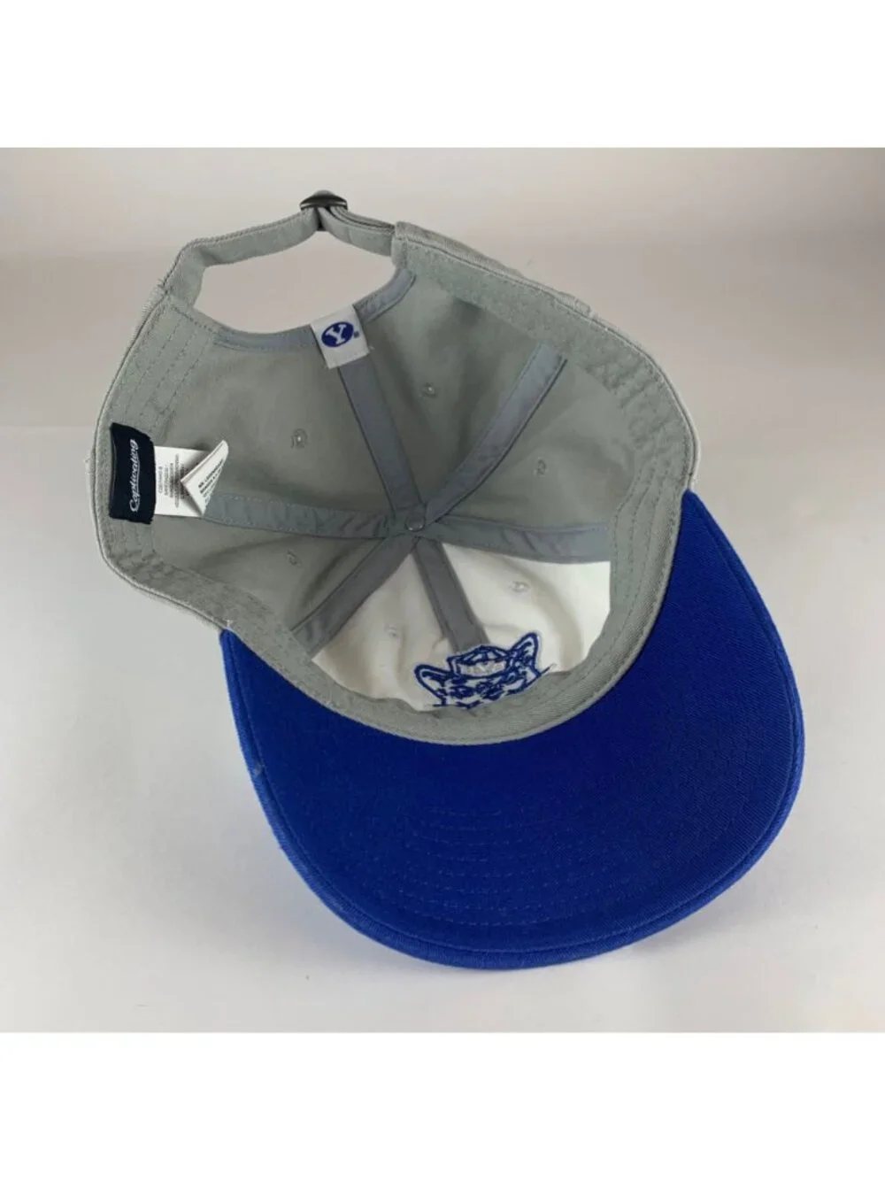 BYU Cougars NCAA Blue White Gray Captivating Relaxed Fit Strapback Hat